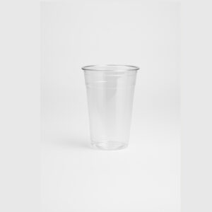 Lot de 100 Gobelets 16oz (400ml) PET Transparent avec Couvercles Bombés