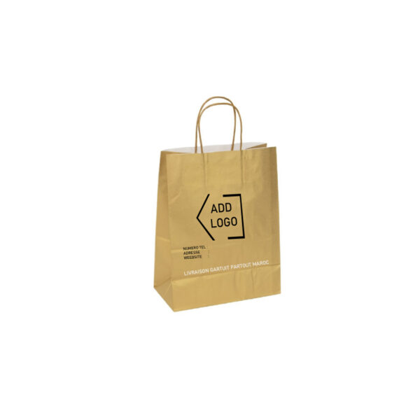 Sachet Kraft Personnalisé avec Logo – Pour Commerces & Restaurants