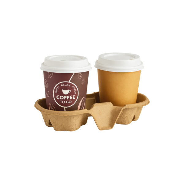Lot de 100 Porte-Gobelets 2 Compartiments – Carton Recyclé - Image 2